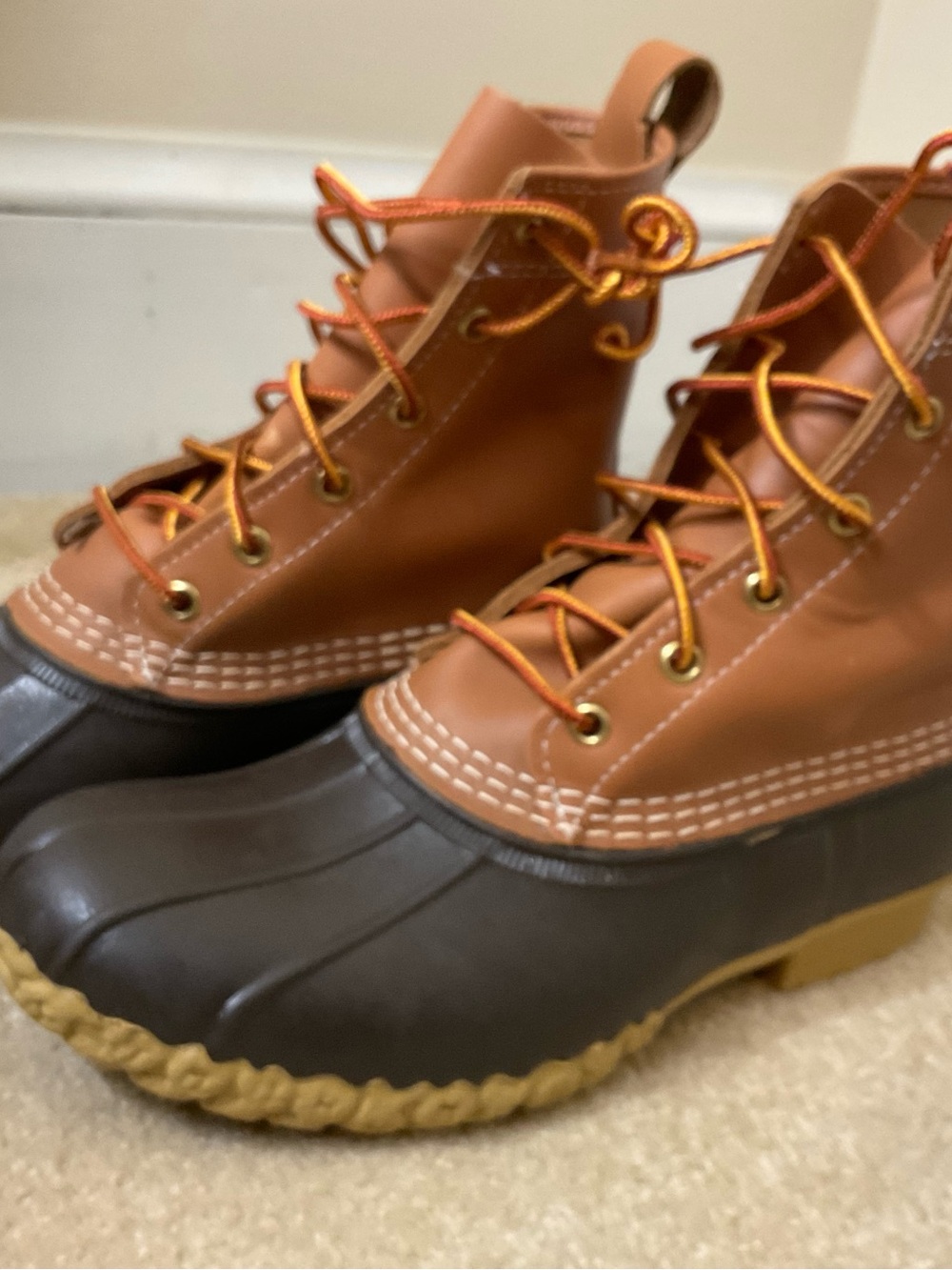 Vintage ll bean USA made 8 Brown Dark Brown Waterproof Duck Boots Women